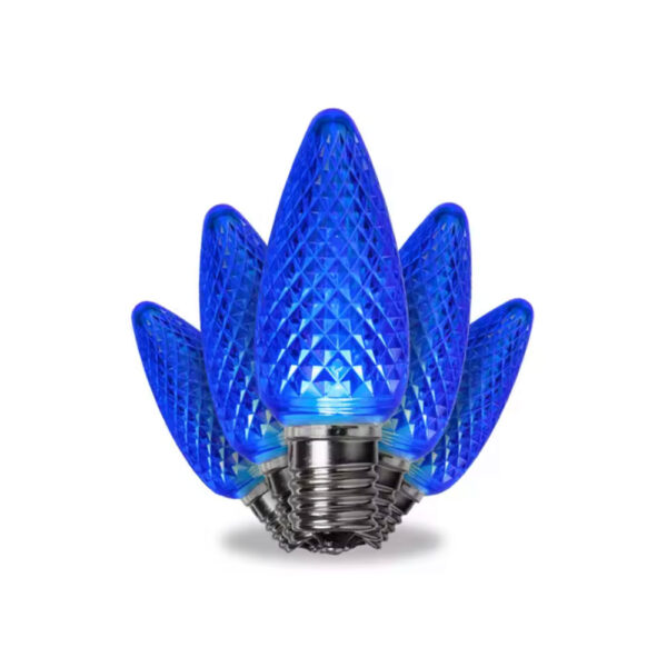 E17 C9 120V LED Bulb Blue - Image 4