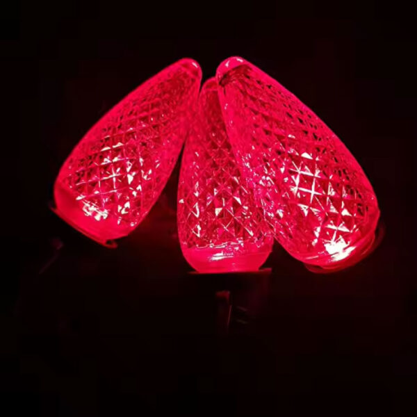 E17 C9 120V LED Bulb Red - Image 3